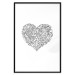 Wall Poster Ethnic Heart - heart made of black patterns on a white background 125233 additionalThumb 17