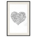 Wall Poster Ethnic Heart - heart made of black patterns on a white background 125233 additionalThumb 18