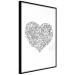Wall Poster Ethnic Heart - heart made of black patterns on a white background 125233 additionalThumb 10