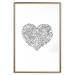 Wall Poster Ethnic Heart - heart made of black patterns on a white background 125233 additionalThumb 14