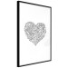 Wall Poster Ethnic Heart - heart made of black patterns on a white background 125233 additionalThumb 11