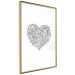 Wall Poster Ethnic Heart - heart made of black patterns on a white background 125233 additionalThumb 8
