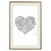 Wall Poster Ethnic Heart - heart made of black patterns on a white background 125233 additionalThumb 19