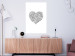 Wall Poster Ethnic Heart - heart made of black patterns on a white background 125233 additionalThumb 2