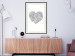 Wall Poster Ethnic Heart - heart made of black patterns on a white background 125233 additionalThumb 22