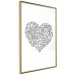 Wall Poster Ethnic Heart - heart made of black patterns on a white background 125233 additionalThumb 12
