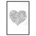Wall Poster Ethnic Heart - heart made of black patterns on a white background 125233 additionalThumb 24