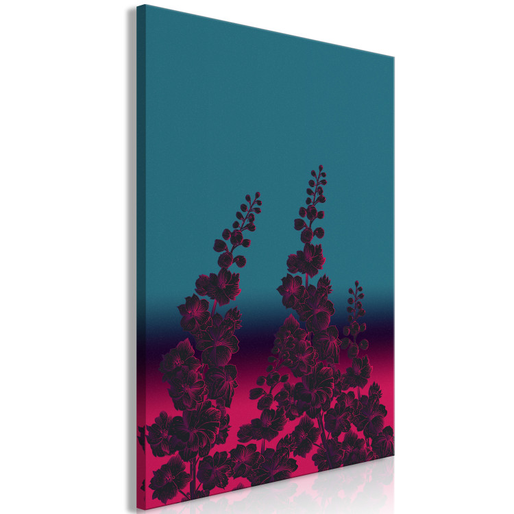 Canvas Art Print Cosmic Flowers (1-part) vertical - abstract plant motif 129133 additionalImage 2