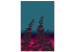 Canvas Art Print Cosmic Flowers (1-part) vertical - abstract plant motif 129133