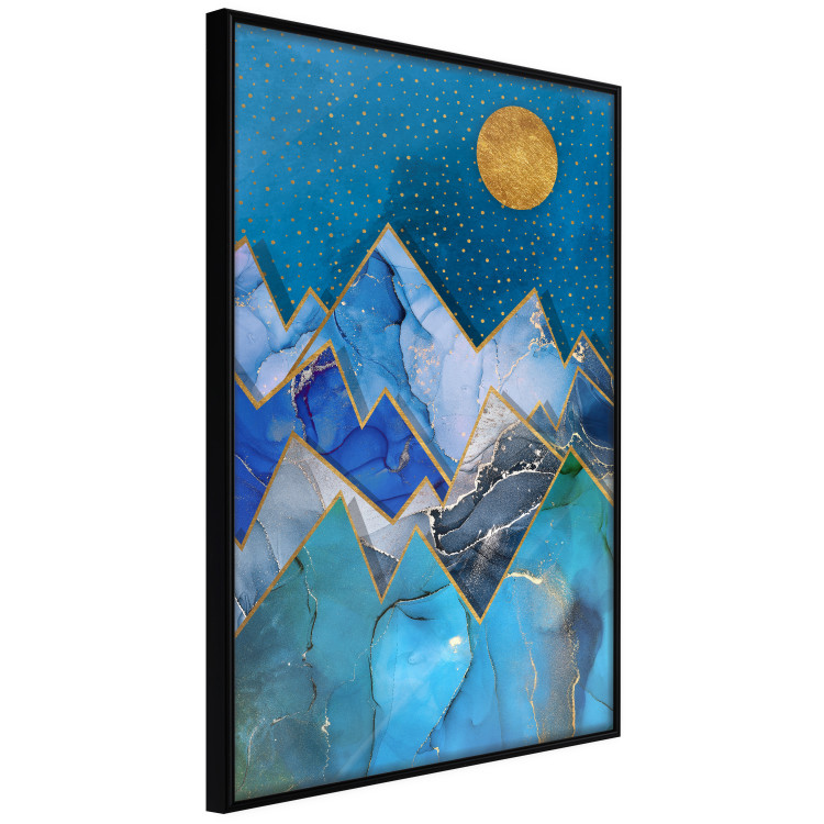 Poster Night Stroll - geometric abstraction with mountain landscape and moon 129433 additionalImage 11