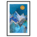 Poster Night Stroll - geometric abstraction with mountain landscape and moon 129433 additionalThumb 15