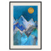 Poster Night Stroll - geometric abstraction with mountain landscape and moon 129433 additionalThumb 19