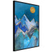 Poster Night Stroll - geometric abstraction with mountain landscape and moon 129433 additionalThumb 13