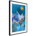 Poster Night Stroll - geometric abstraction with mountain landscape and moon 129433 additionalThumb 6