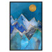 Poster Night Stroll - geometric abstraction with mountain landscape and moon 129433 additionalThumb 18