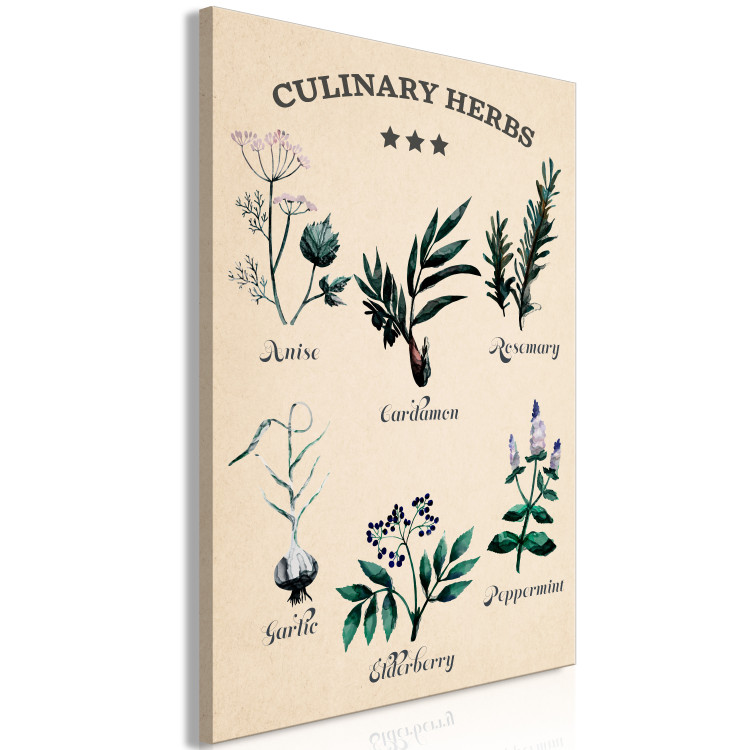 Canvas Kitchen Herbs (1-part) vertical - plants in Provencal motif 129533 additionalImage 2
