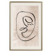 Wall Poster Dreamy Grimace - abstract black line art of a face on a beige background 130833 additionalThumb 20