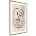 Wall Poster Dreamy Grimace - abstract black line art of a face on a beige background 130833 additionalThumb 9