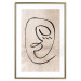 Wall Poster Dreamy Grimace - abstract black line art of a face on a beige background 130833 additionalThumb 16