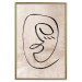 Wall Poster Dreamy Grimace - abstract black line art of a face on a beige background 130833 additionalThumb 17