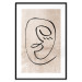 Wall Poster Dreamy Grimace - abstract black line art of a face on a beige background 130833 additionalThumb 15