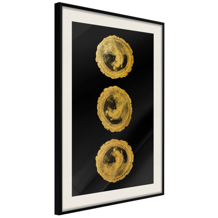 Poster Golden Branches - abstract golden trees on a black solid background 131833 additionalImage 2
