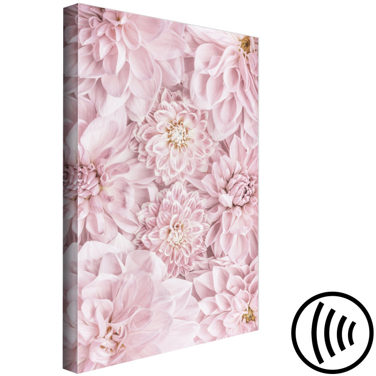 Canvas Art Print Flower headdress - a bouquet of fresh, pink plants 135533 additionalImage 6