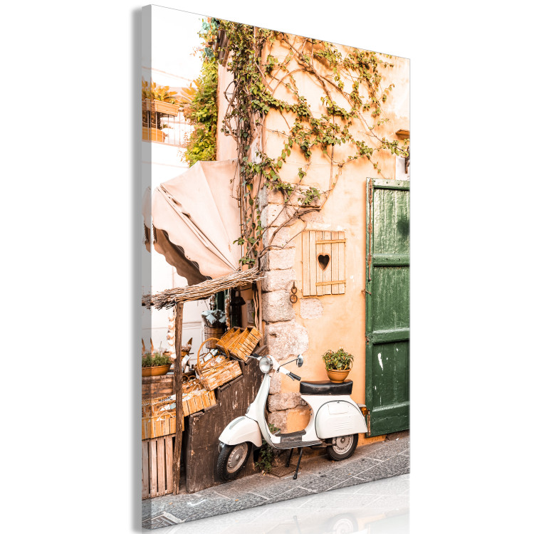 Canvas Print Italian Afternoon (1-piece) Vertical - motorcycle landscape on the street 135833 additionalImage 2