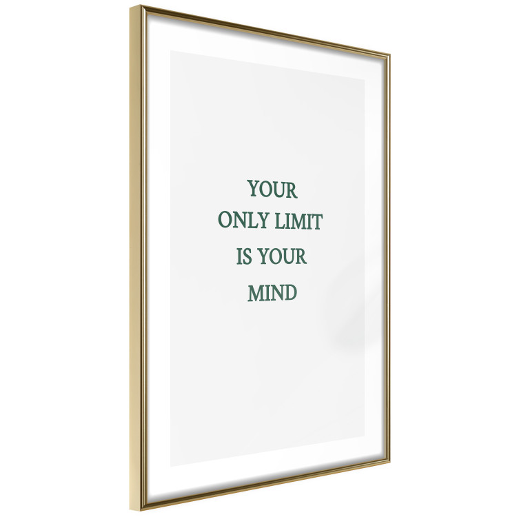 Poster Your Only Limit Is Your Mind - green English text on white 137233 additionalImage 27