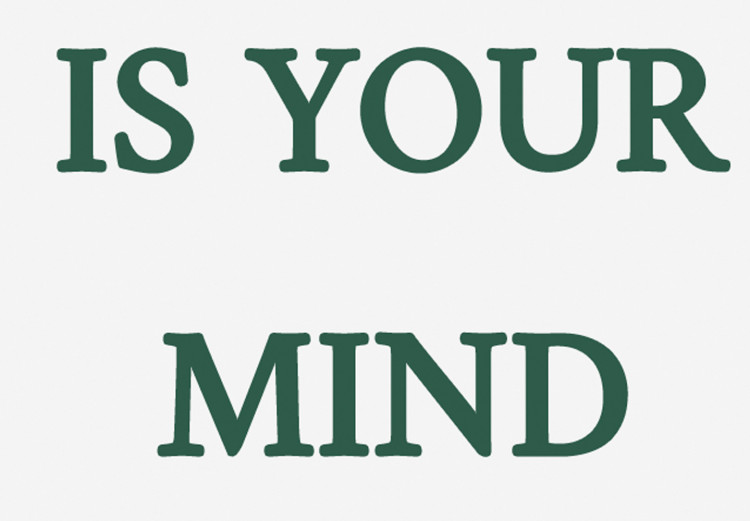 Poster Your Only Limit Is Your Mind - green English text on white 137233 additionalImage 2