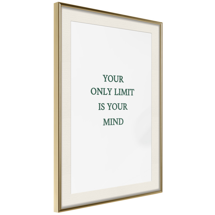 Poster Your Only Limit Is Your Mind - green English text on white 137233 additionalImage 25