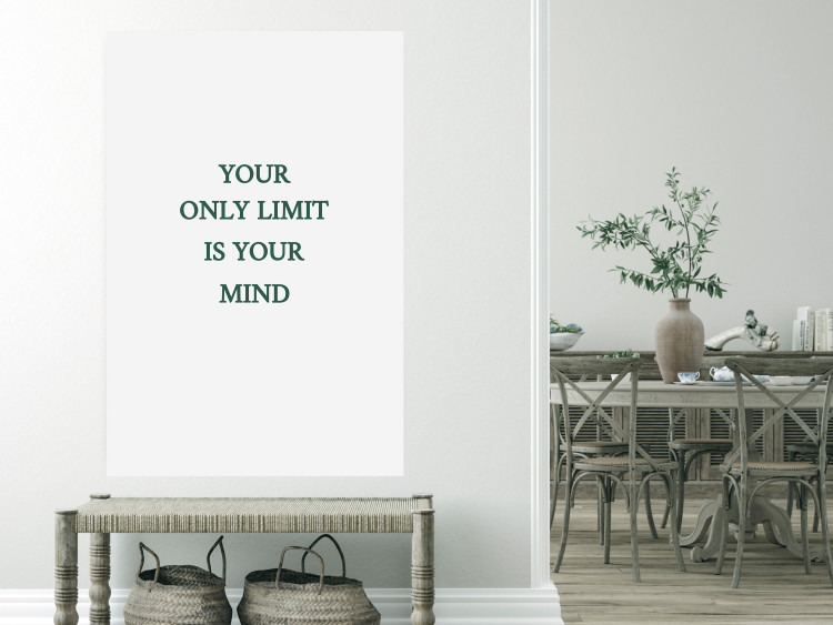 Poster Your Only Limit Is Your Mind - green English text on white 137233 additionalImage 19