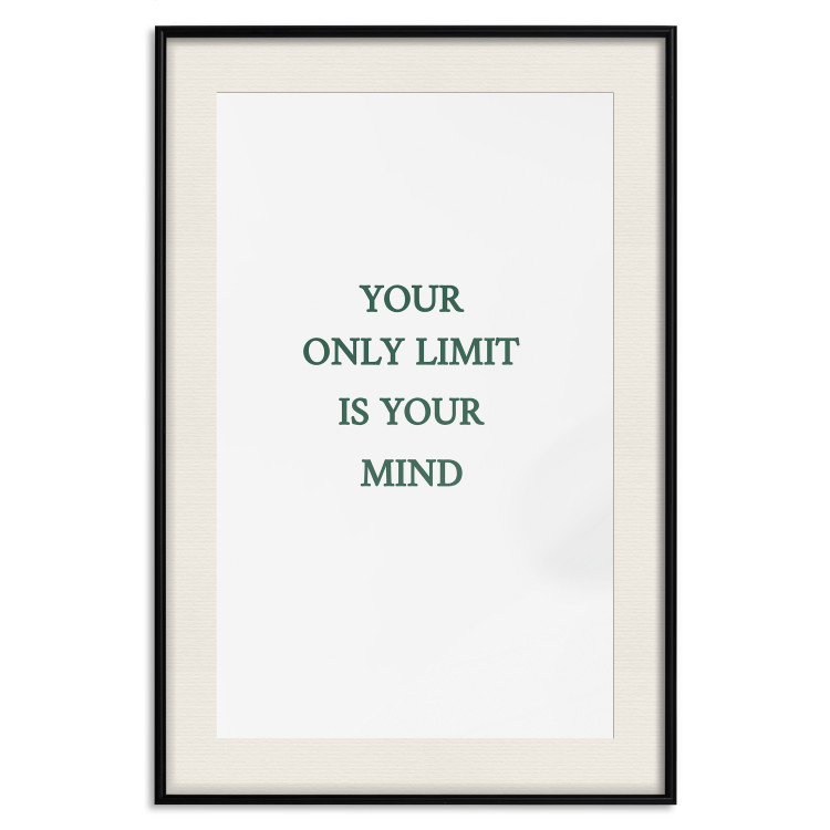 Poster Your Only Limit Is Your Mind - green English text on white 137233 additionalImage 11