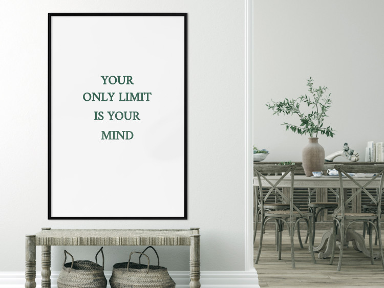 Poster Your Only Limit Is Your Mind - green English text on white 137233 additionalImage 22