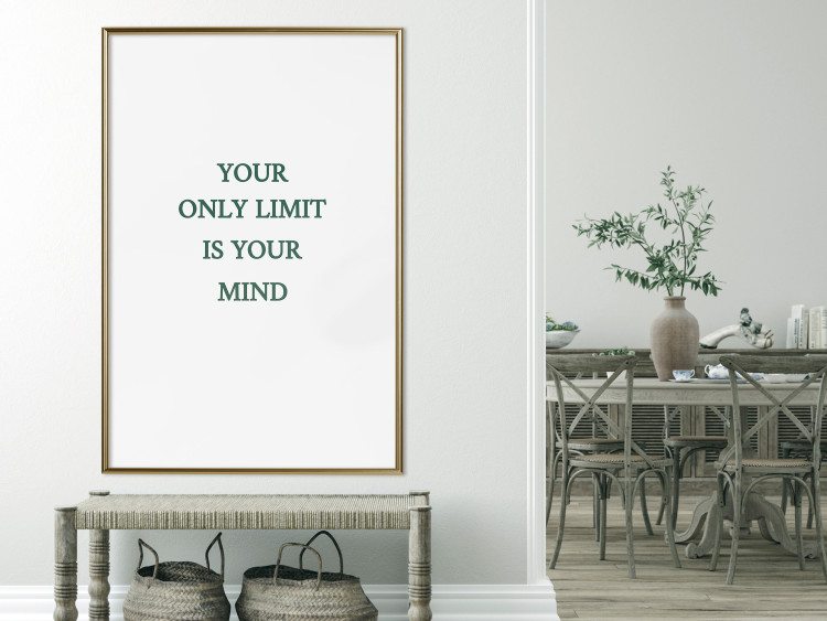 Poster Your Only Limit Is Your Mind - green English text on white 137233 additionalImage 16