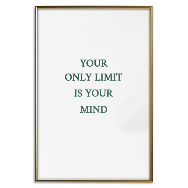 Poster Your Only Limit Is Your Mind - green English text on white 137233 additionalImage 10