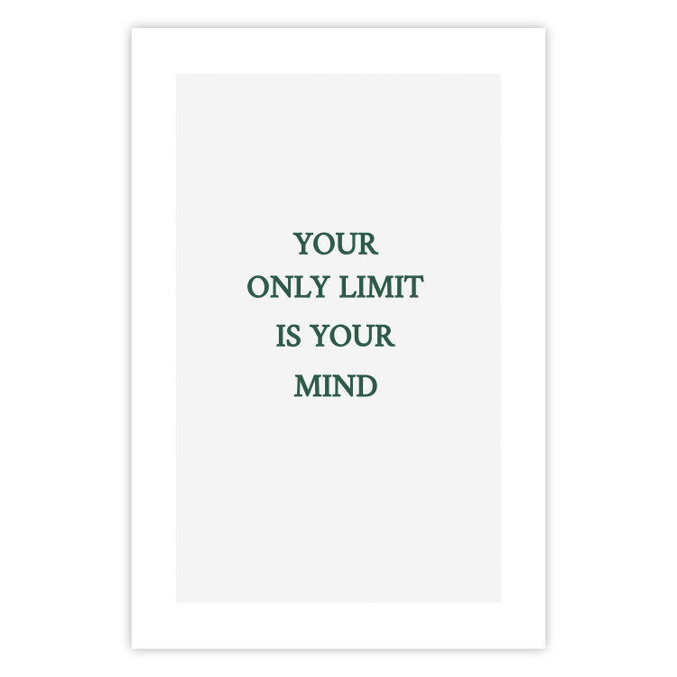 Poster Your Only Limit Is Your Mind - green English text on white 137233 additionalImage 12