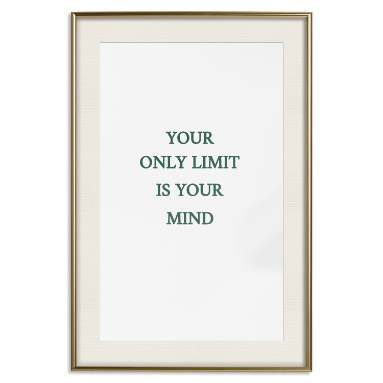 Poster Your Only Limit Is Your Mind - green English text on white 137233 additionalImage 8