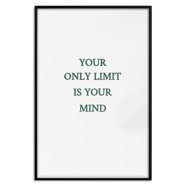Poster Your Only Limit Is Your Mind - green English text on white 137233 additionalImage 13