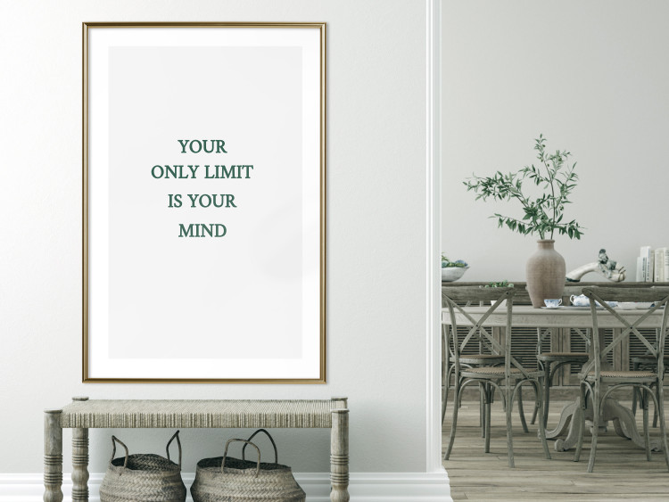 Poster Your Only Limit Is Your Mind - green English text on white 137233 additionalImage 14