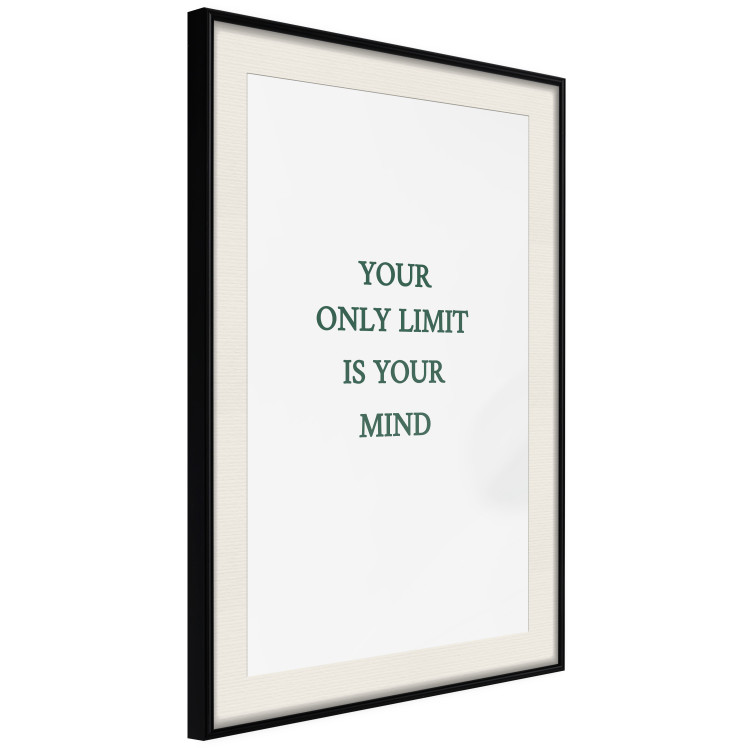Poster Your Only Limit Is Your Mind - green English text on white 137233 additionalImage 26