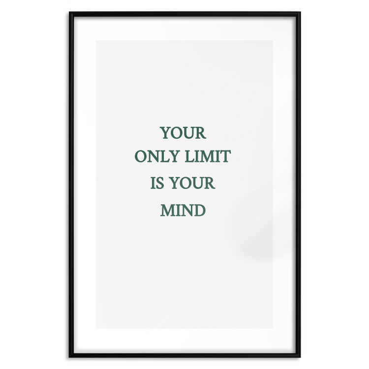 Poster Your Only Limit Is Your Mind - green English text on white 137233 additionalImage 10