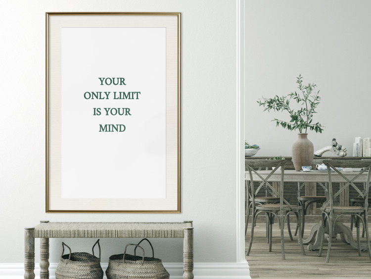 Poster Your Only Limit Is Your Mind - green English text on white 137233 additionalImage 17