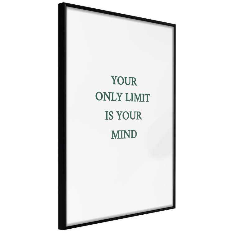 Poster Your Only Limit Is Your Mind - green English text on white 137233 additionalImage 7