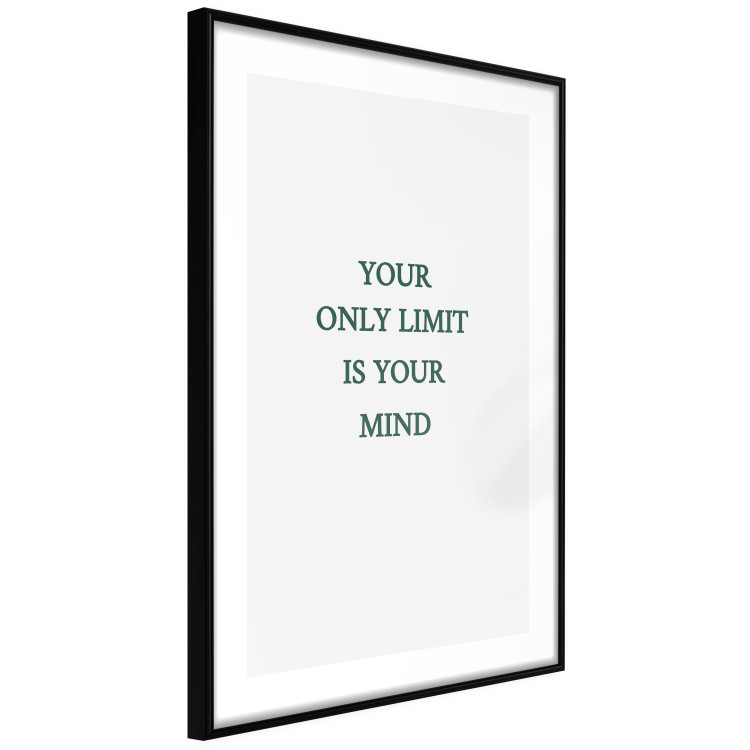 Poster Your Only Limit Is Your Mind - green English text on white 137233 additionalImage 5