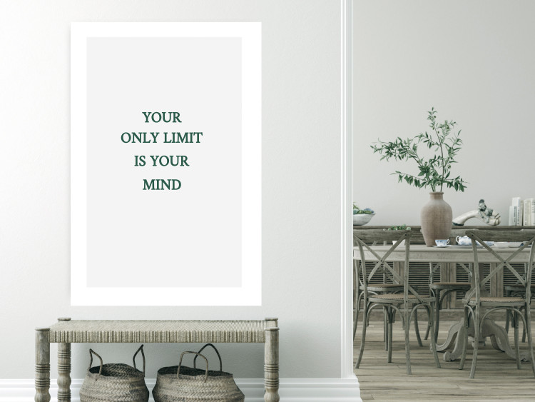 Poster Your Only Limit Is Your Mind - green English text on white 137233 additionalImage 23
