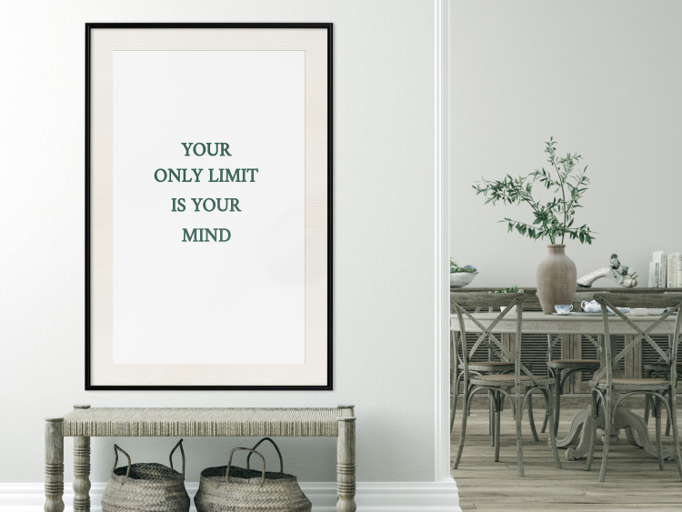 Poster Your Only Limit Is Your Mind - green English text on white 137233 additionalImage 18