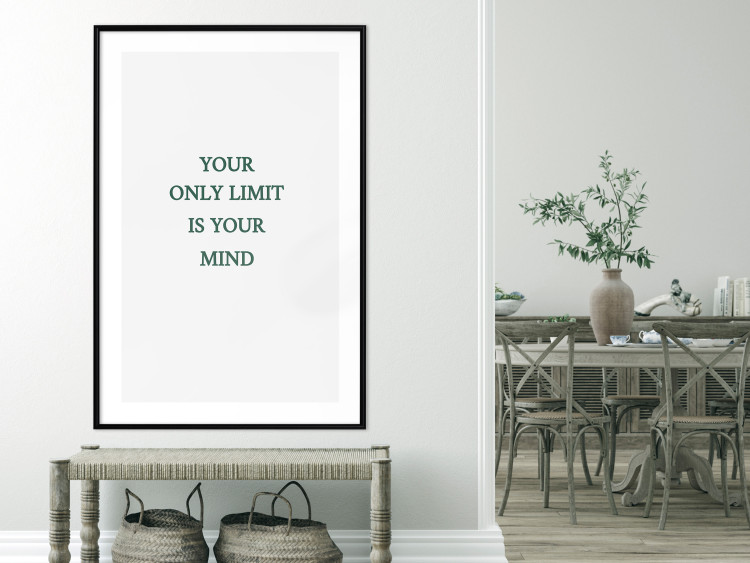 Poster Your Only Limit Is Your Mind - green English text on white 137233 additionalImage 20