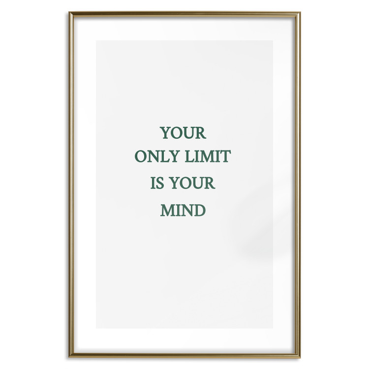 Poster Your Only Limit Is Your Mind - green English text on white 137233 additionalImage 8