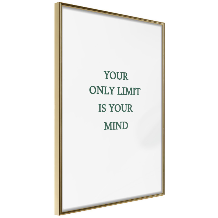 Poster Your Only Limit Is Your Mind - green English text on white 137233 additionalImage 6